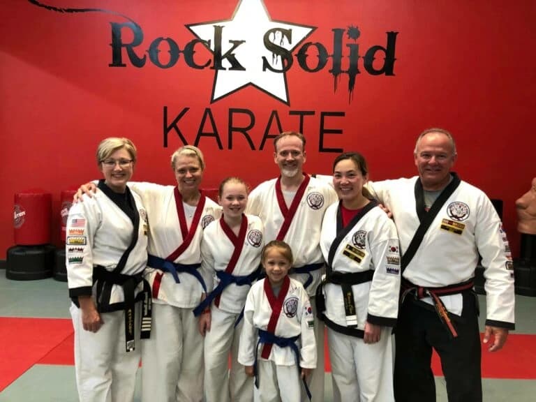 Students training at Rock Solid Karate